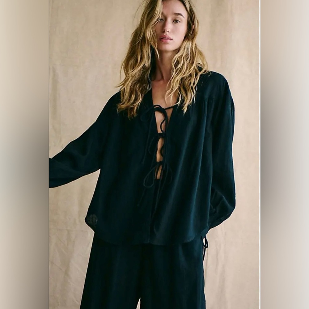Free People Dreamy Daze Black Two Piece Set | XS